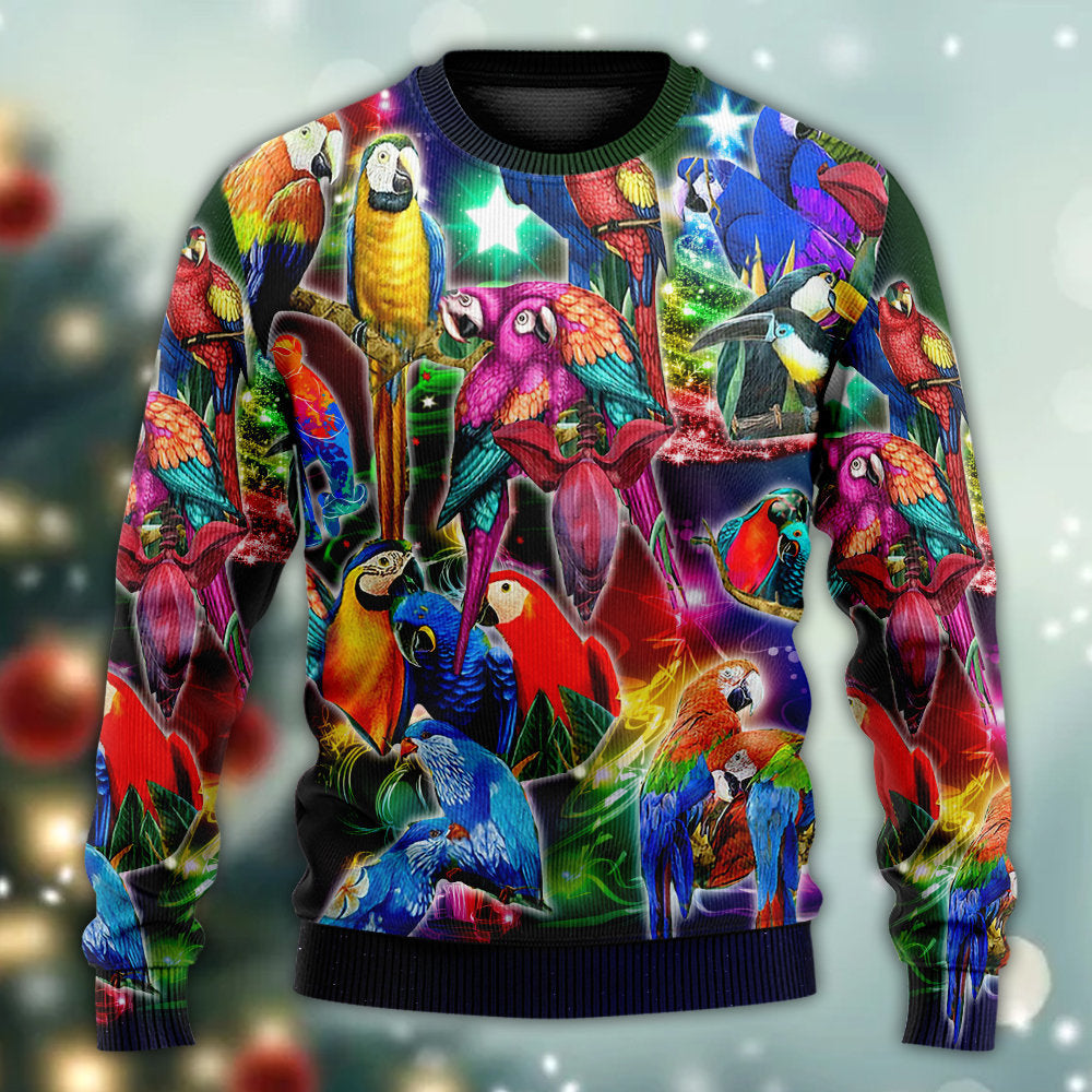 Parrot Tropical Merry Christmas – Sweater - Ugly Christmas Sweater