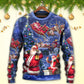 Christmas Santa Chilling Happy Xmas Light – Sweater - Ugly Christmas Sweater