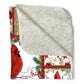 Cardinal Christmas Merry And Bright Flannel Blanket For Cozy Home Lounging And Gifting