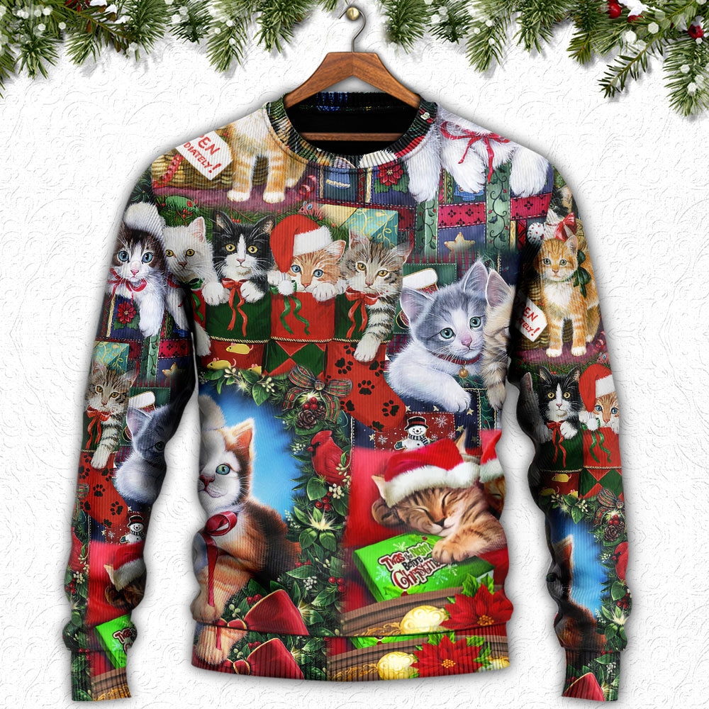 Cat Christmas Tree Merry Xmas – Sweater - Ugly Christmas Sweater