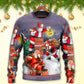 Christmas Having Fun With Santa Gift Art – Sweater - Ugly Christmas Sweater