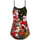 Santa Gift Christmas Is Coming – Women's Summer Sleeveless V-Neck Camisole Dress
