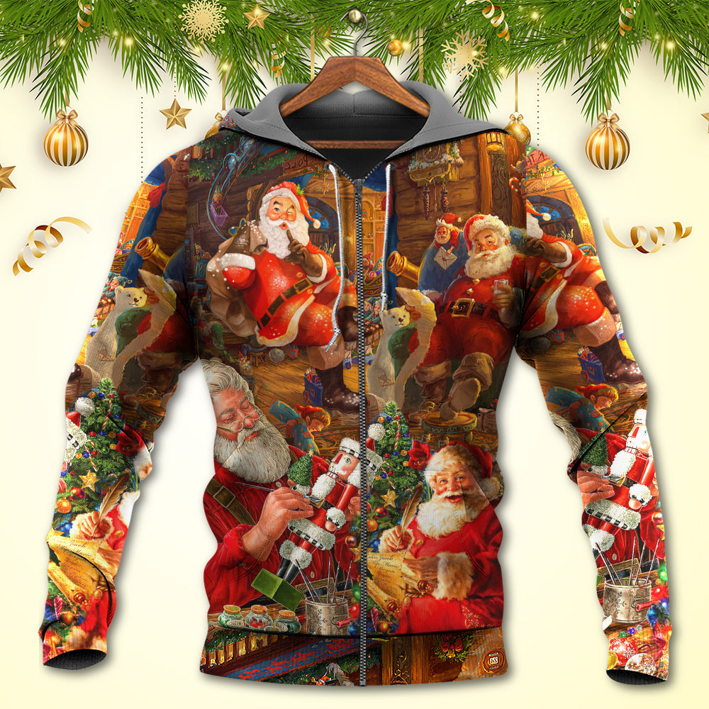 Santa Gift Holiday Art - 3D Hoodie