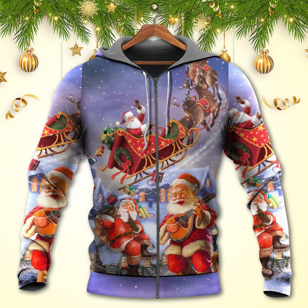 Santa Funny Art Style - 3D Hoodie
