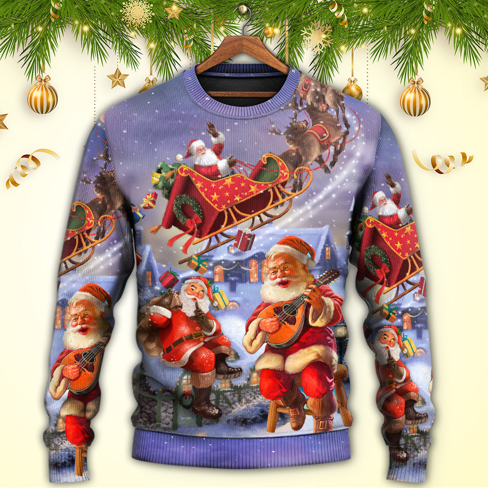 Christmas Santa Funny Art Style – Sweater - Ugly Christmas Sweater