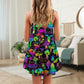 Neon Magic Mushroom Style – Women's Summer Sleeveless V-Neck Camisole Dress