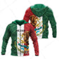 Mexican Flag Pattern Art - 3D Hoodie