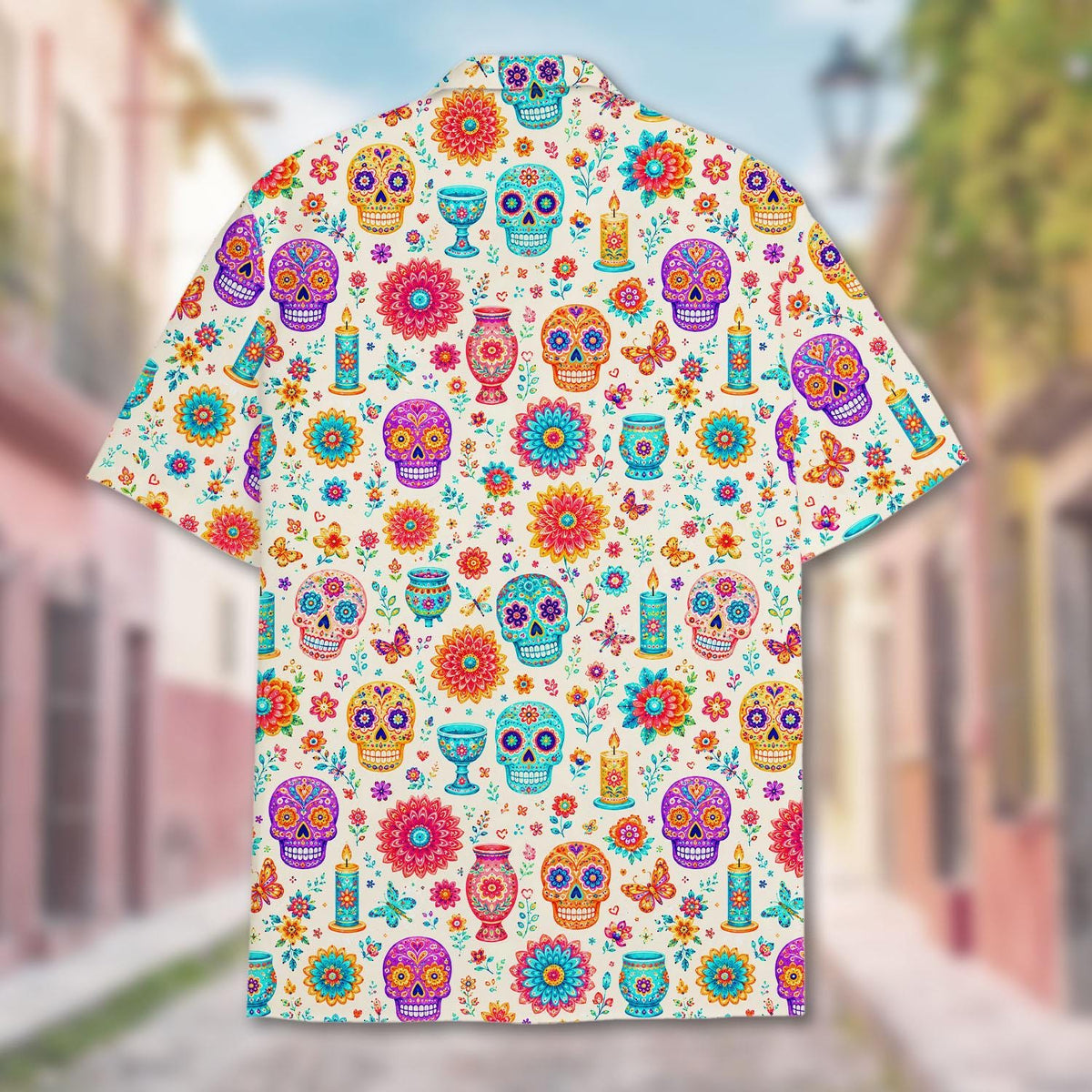 Day Of The Dead Floral Sugar Skull Festival – Hawaiian Shirt