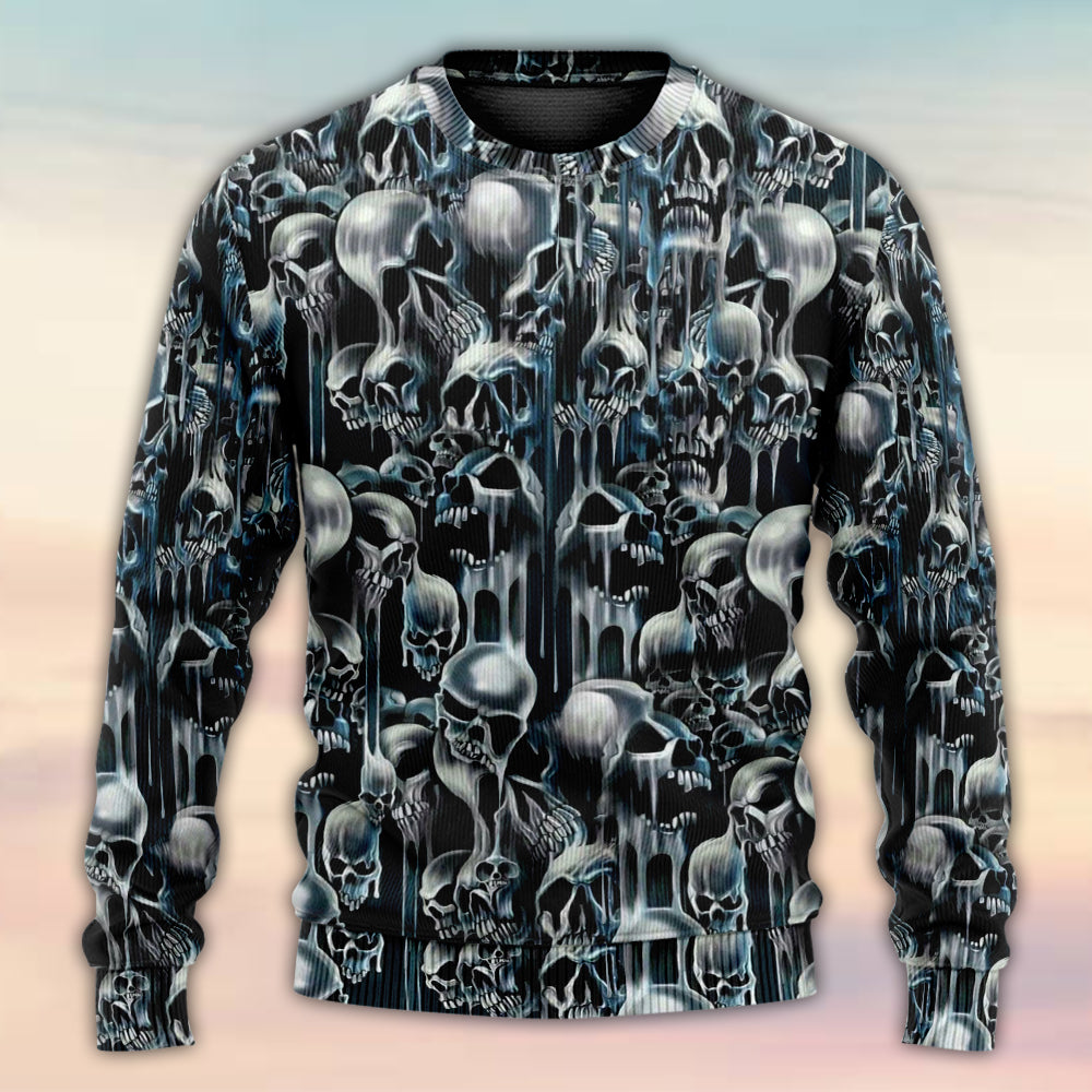 Skull Heat Energy Art Style – Sweater - Ugly Christmas Sweater