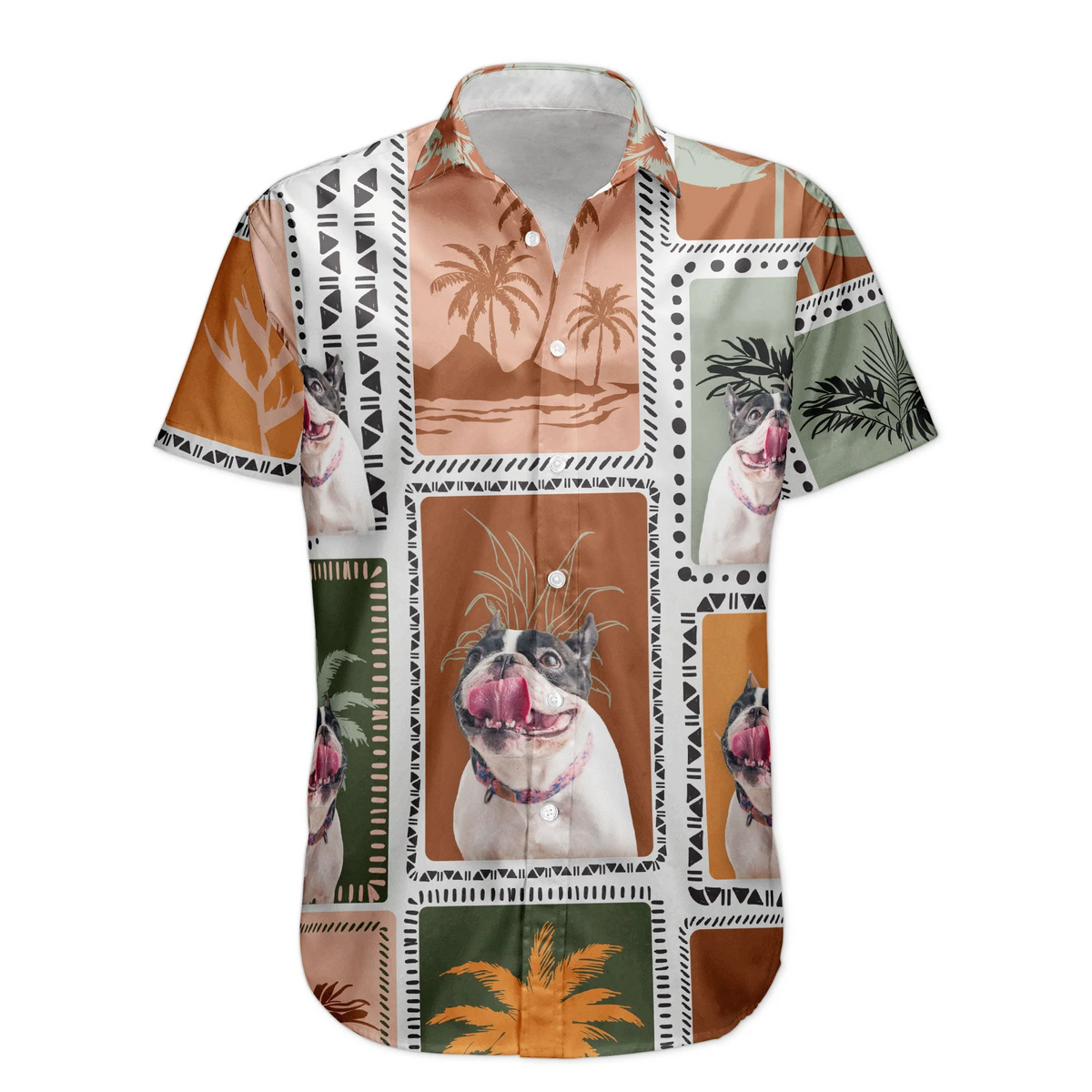 Custom Face Funny Photo Retro Tropical Palm Trees – Custom Photo Hawaiian Shirt