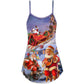 Christmas Funny Santa Art Style – Women's Summer Sleeveless V-Neck Camisole Dress