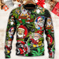 Christmas Hippie Santa Peace Style – Sweater - Ugly Christmas Sweater