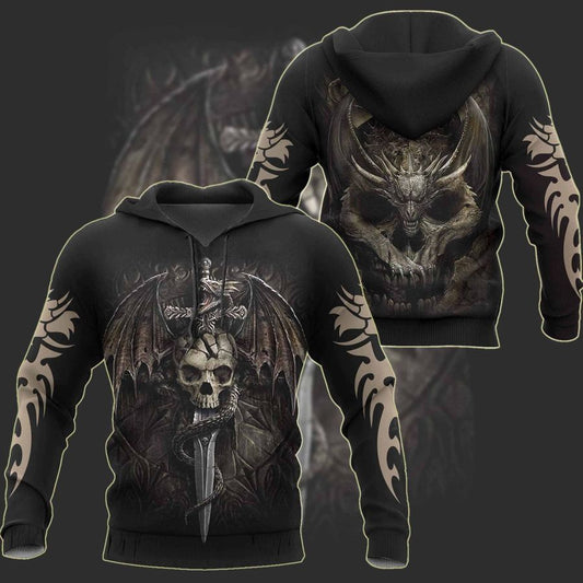 Dragon Skull Legend Art – 3D Hoodie
