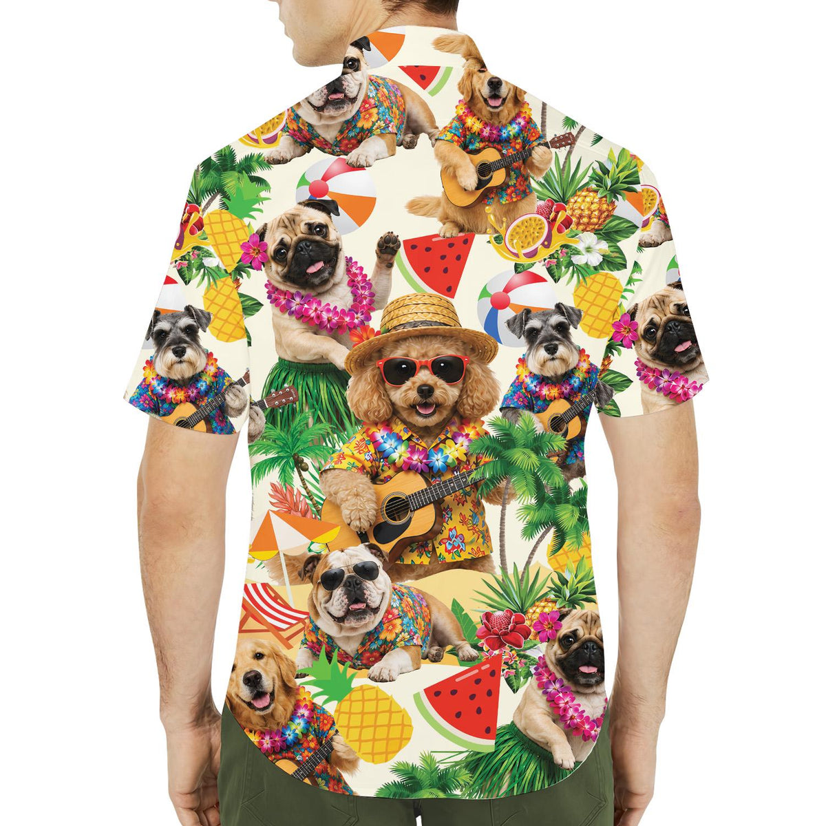Cute Dog Tropical Ukulele Beach Vacation – Hawaiian Shirt