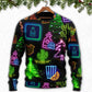 Christmas Neon Drink Art Style – Sweater - Ugly Christmas Sweater