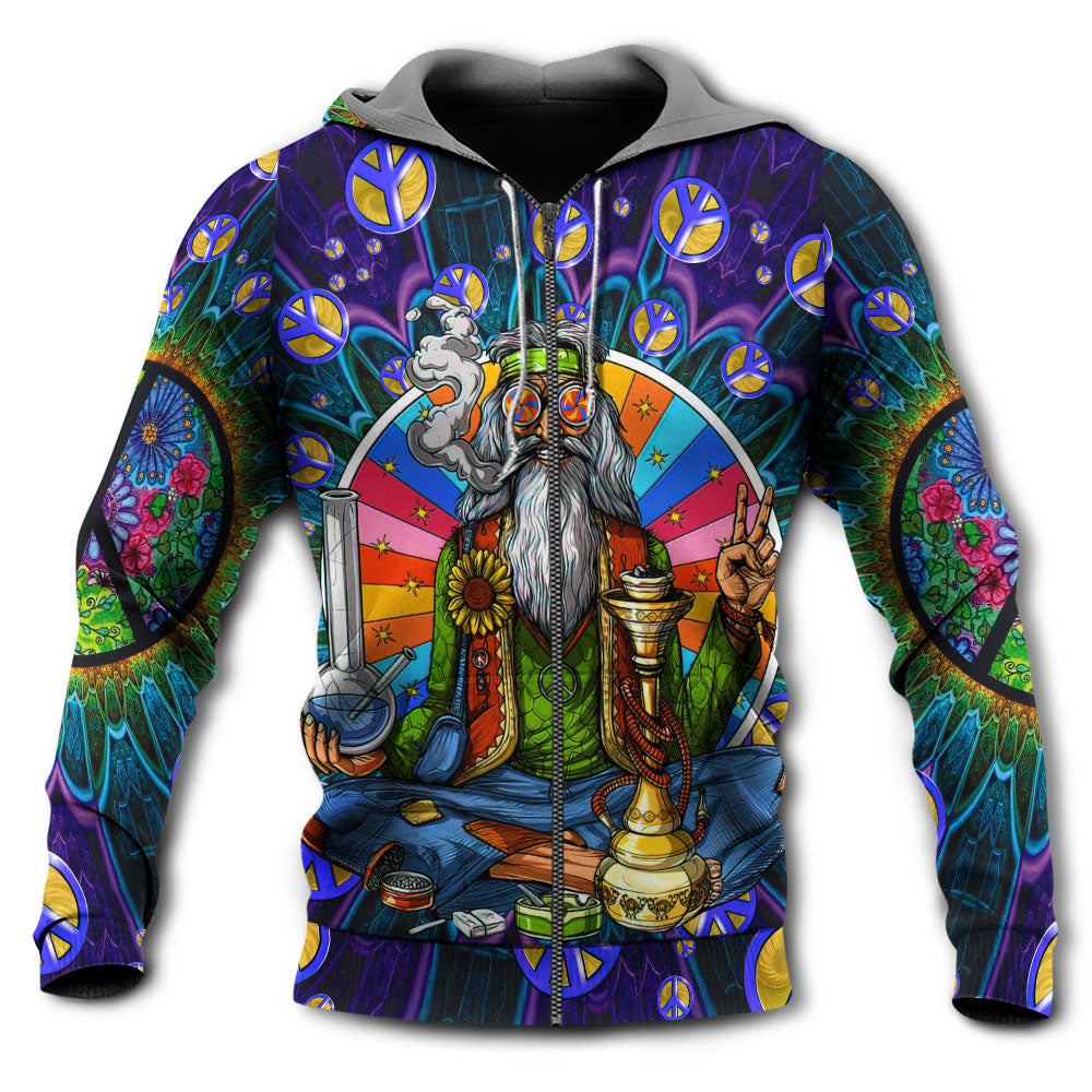 Hippie Peace Sign Vintage - 3D Hoodie