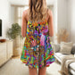 Hippie Patriotic Cool Style – Women's Summer Sleeveless V-Neck Camisole Dress