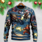 Christmas Santa Action Adventure Style – Sweater - Ugly Christmas Sweater