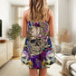 Skull Mushroom Psychedelic Magic – Women's Summer Sleeveless V-Neck Camisole Dress