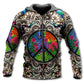 Hippie Peace Galaxy Art - 3D Hoodie