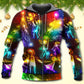 Christmas Family Happy Love Tree Neon Light Art – 3D Hoodie