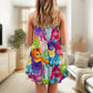 Colorful Cute Kitten Happy Life – Women's Summer Sleeveless V-Neck Camisole Dress