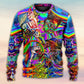 Hippie Horse Free Spirit Run Art – Sweater - Ugly Christmas Sweater