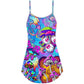 Hippie Mushroom Colorful Cool – Women's Summer Sleeveless V-Neck Camisole Dress