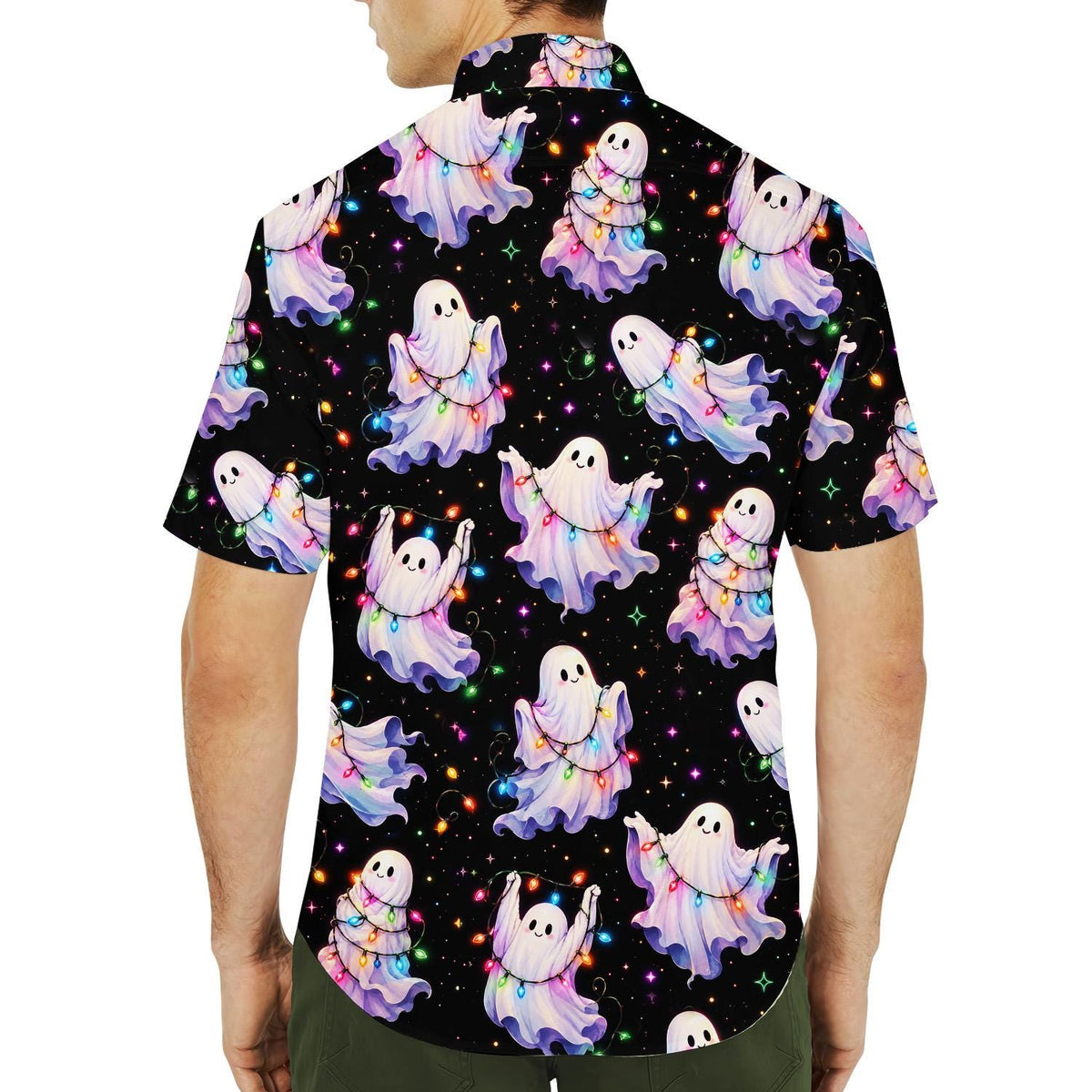 Christmas Ghost Spooky Holiday Lights Creepmas – Hawaiian Shirt