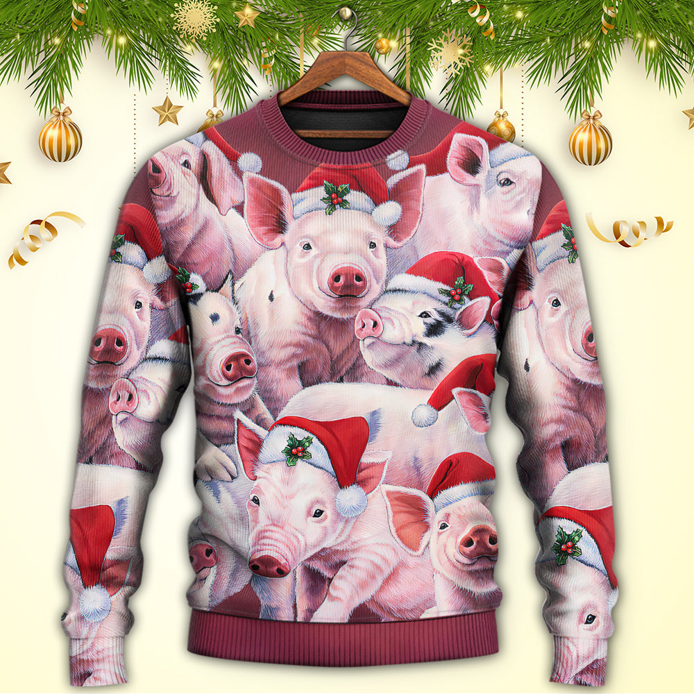 Christmas Piggies Funny Xmas Is Coming – Sweater - Ugly Christmas Sweater