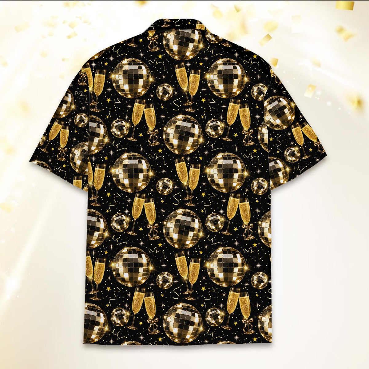Happy New Year Disco Ball Champagne Countdown Party – Hawaiian Shirt