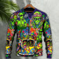 Hippie Space Alien Cosmic Art – Sweater - Ugly Christmas Sweater