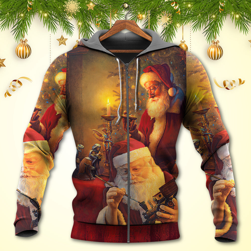 Spirit Of Christmas Santa Art - 3D Hoodie