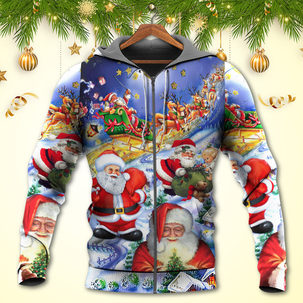 Funny Santa Holiday Art - 3D Hoodie