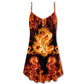Dragon Fireball Madness – Women's Summer Sleeveless V-Neck Camisole Dress