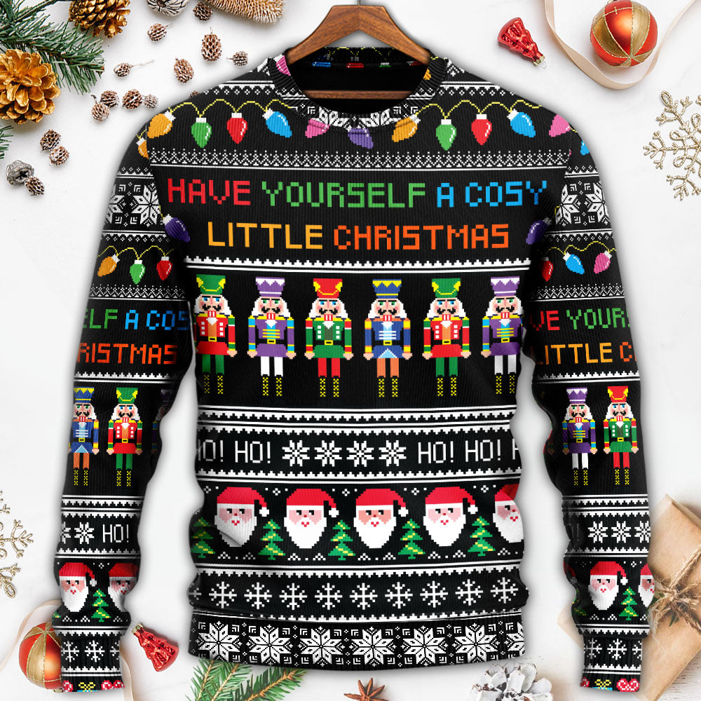 Christmas Cozy Little Christmas Quote – Sweater - Ugly Christmas Sweater