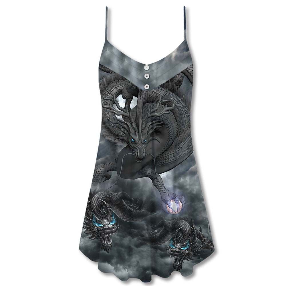 Always Be A Dragon – Women's Summer Sleeveless V-Neck Camisole Dress