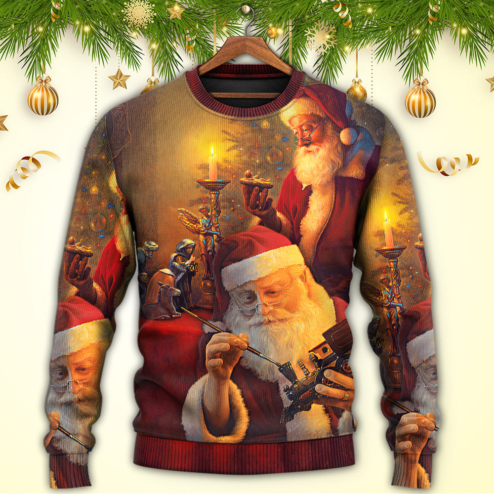 Christmas Santa Spirit Of Christmas Art – Sweater - Ugly Christmas Sweater