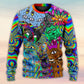 Hippie Cat Abstract Mind Art – Sweater - Ugly Christmas Sweater
