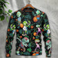 Halloween Tropical Pumpkin Fantasy Art – Sweater - Ugly Christmas Sweater