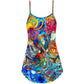 Octopus Lover Colorful Art – Women's Summer Sleeveless V-Neck Camisole Dress