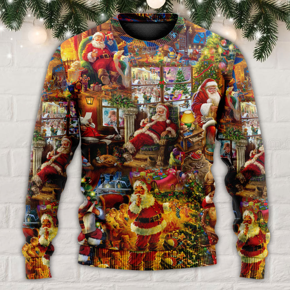 Santa Christmas Happy Holiday Season – Sweater - Ugly Christmas Sweater