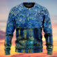 Cat Starry Night Artistic Style – Sweater - Ugly Christmas Sweater