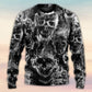 Skull Smoke Dark Fantasy Art – Sweater - Ugly Christmas Sweater