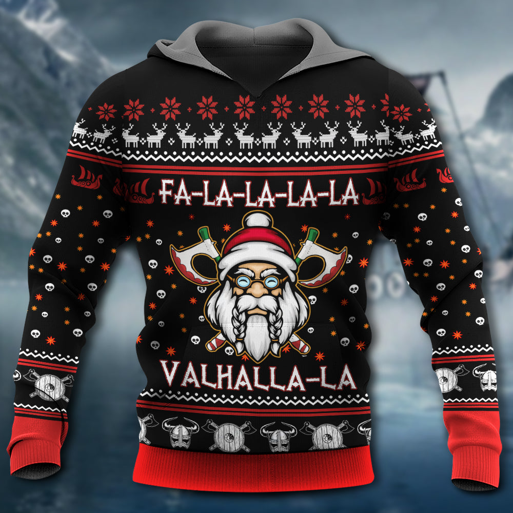 Viking Valhalla White Red - 3D Hoodie