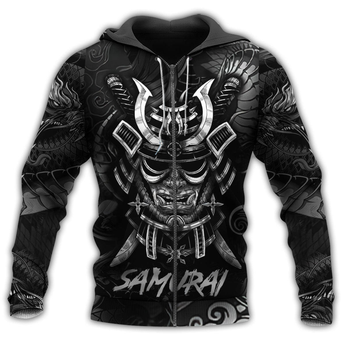 Samurai Black Personalized Style – 3D Hoodie