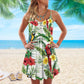 Parrot Summer Vibes Limited 5 – Women's Summer Sleeveless V-Neck Camisole Dress