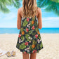 Pineapple Tropical Beauty Vibes – Women's Summer Sleeveless V-Neck Camisole Dress