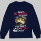 Unisex Sweater / Navy / S Personalized Fishing Cross Criss Open Back Tank Top - Owls Matrix LTD