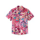 Hawaiian Shirt / Adults / S 60s Retro Musical Hippie Floral Hawaiian Shirt